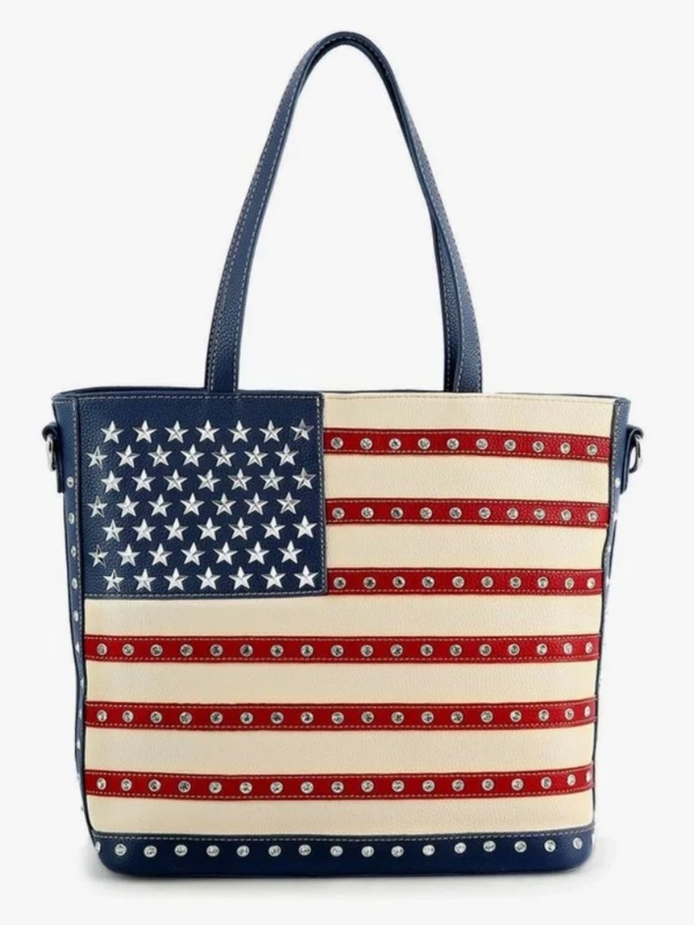 American Flag Rhinestone Conceal Carry Large Crossbody/Handbag NEW - Picture 6 of 14